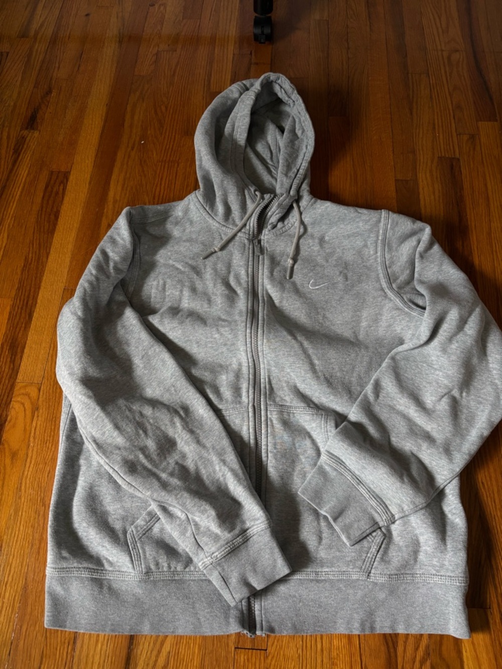 NikeGray Full-Zip Hooded Sweatshirt